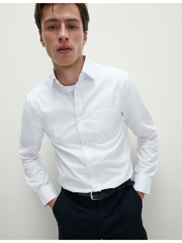 Marks & Spencer Риза с дълъг ръкав Marks & Spencer, 3 броя в опаковка бяла