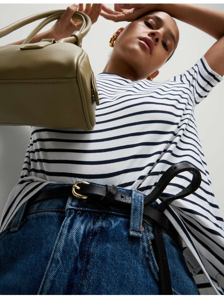 Marks & Spencer Дамска тениска на райета Marks & Spencer в синьо и бяло