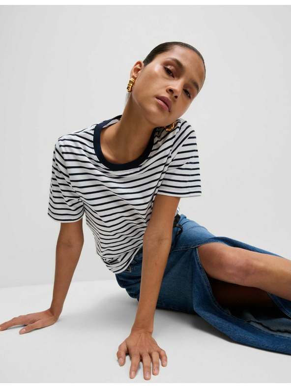 Marks & Spencer Дамска тениска на райета Marks & Spencer в синьо и бяло