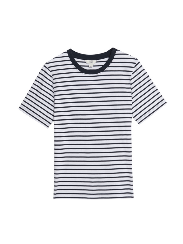 Marks & Spencer Дамска тениска на райета Marks & Spencer в синьо и бяло