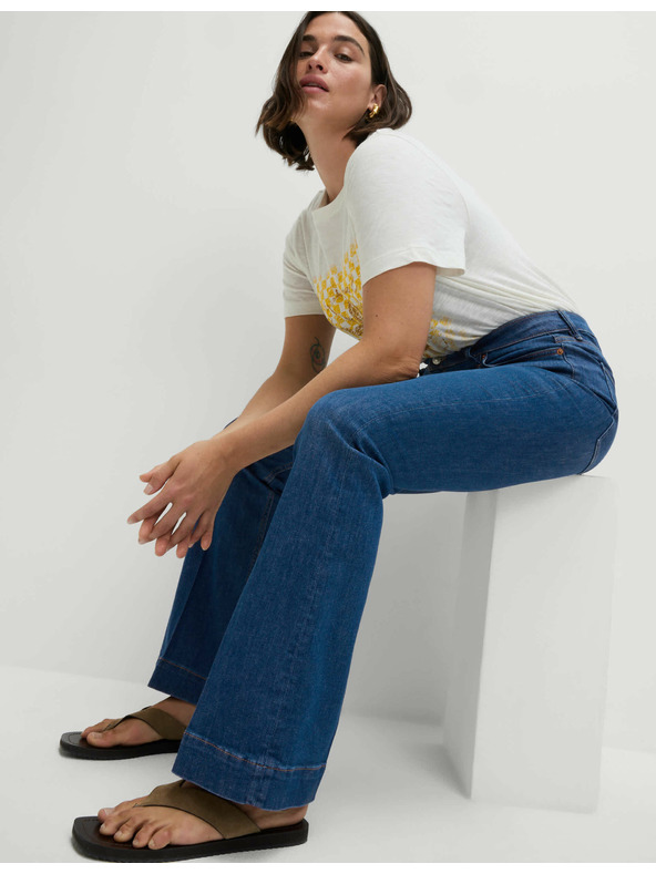 Marks & Spencer Тъмно сини дамски дънки с висока талия Marks & Spencer