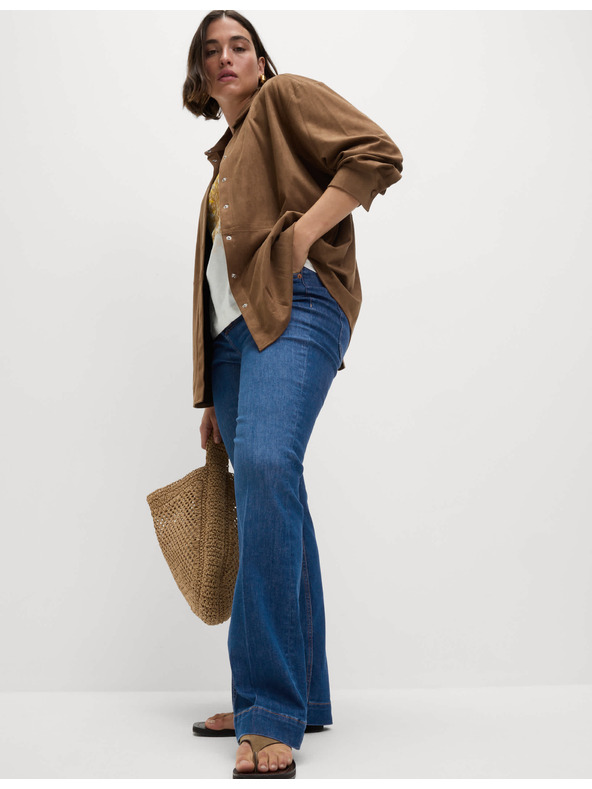 Marks & Spencer Тъмно сини дамски дънки с висока талия Marks & Spencer