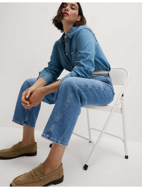 Marks & Spencer Сини дамски джинси тип "boyfriend" Marks & Spencer