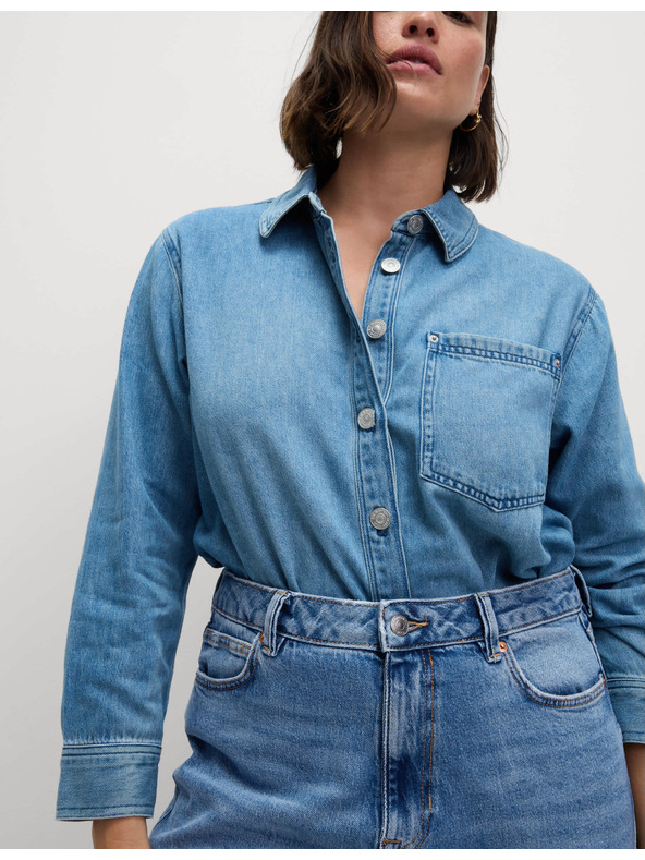 Marks & Spencer Сини дамски джинси тип "boyfriend" Marks & Spencer