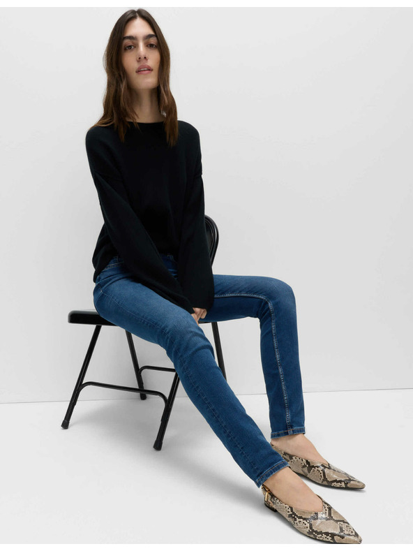 Marks & Spencer Тъмно сини дамски дънки с тясна кройка Marks & Spencer