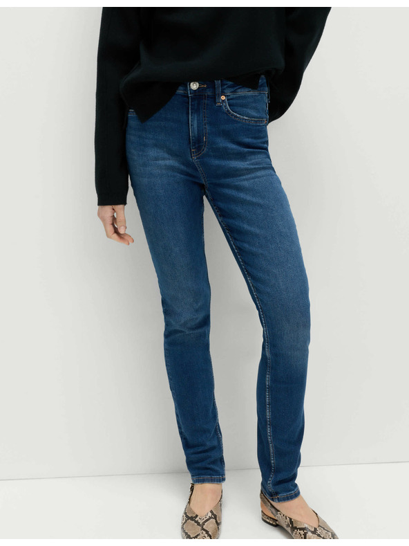 Marks & Spencer Тъмно сини дамски дънки с тясна кройка Marks & Spencer