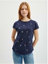 Orsay Тъмносиня дамска тениска на цветя ORSAY