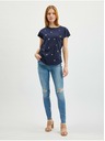 Orsay Тъмносиня дамска тениска на цветя ORSAY