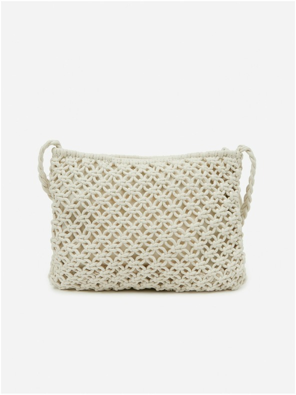 Orsay Кремава дамска чанта тип кросбоди ORSAY