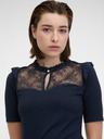 Orsay Тъмносиня дамска тениска с дантела ORSAY