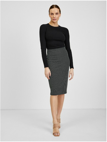 Orsay Бяло-черна дамска пола с десен ORSAY