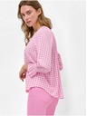 Orsay Розова карирана блуза с дълъг ръкав ORSAY