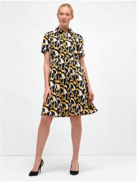 Orsay Жълто-черни щамповани ризови рокли ORSAY