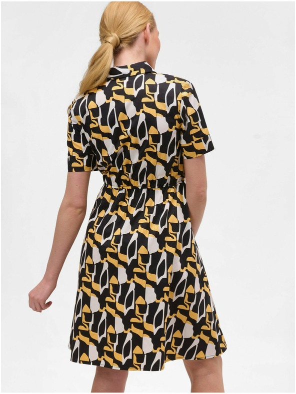 Orsay Жълто-черни щамповани ризови рокли ORSAY