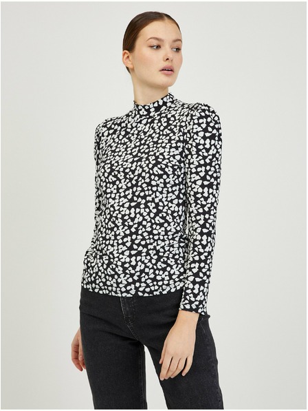 Orsay Бяло-черна дамска тениска с десен ORSAY Paisy