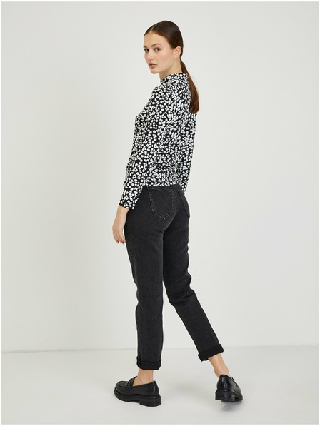 Orsay Бяло-черна дамска тениска с десен ORSAY Paisy