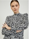 Orsay Бяло-черна дамска тениска с десен ORSAY Paisy