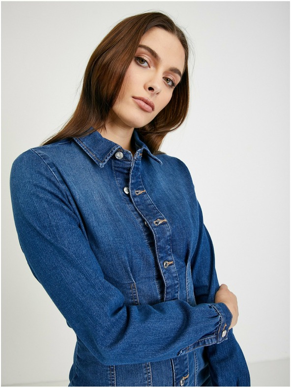 Orsay Сини дънкови рокли тип риза ORSAY