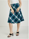 Orsay Зелено-синя дамска пола на каре ORSAY