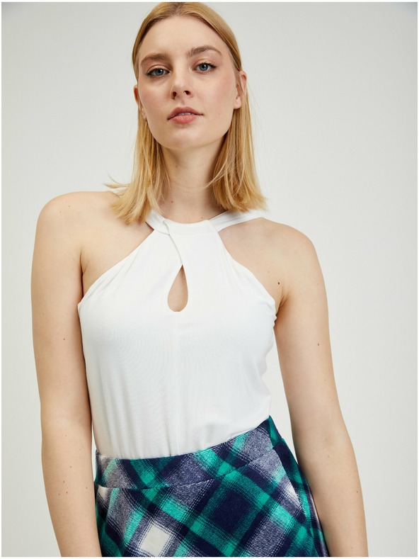 Orsay Зелено-синя дамска пола на каре ORSAY