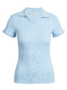 Orsay Светлосиня дамска рипсена поло тениска ORSAY