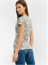 Orsay Светлозелена тениска на цветя ORSAY