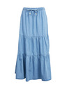 Orsay Синя дънкова макси пола с волани ORSAY