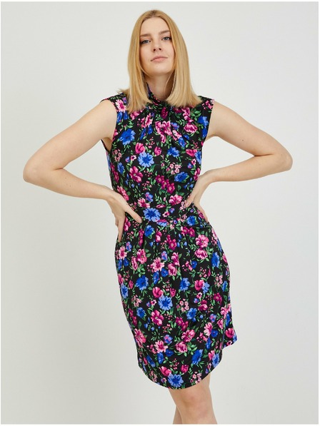 Orsay Черна дамска рокля с цветя ORSAY