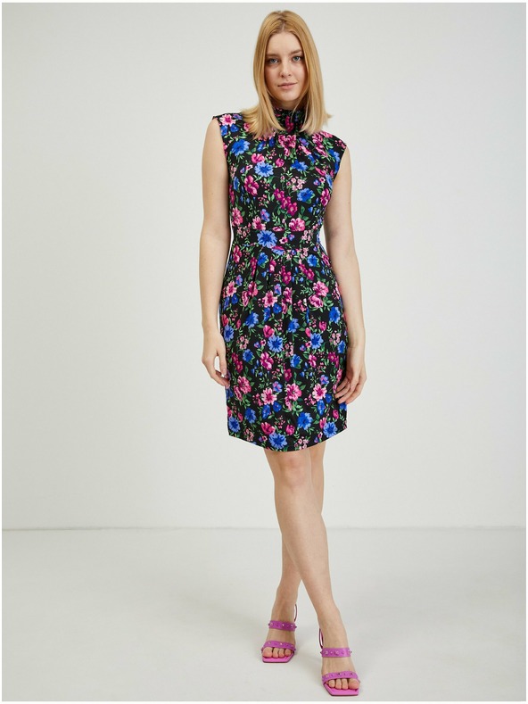 Orsay Черна дамска рокля с цветя ORSAY