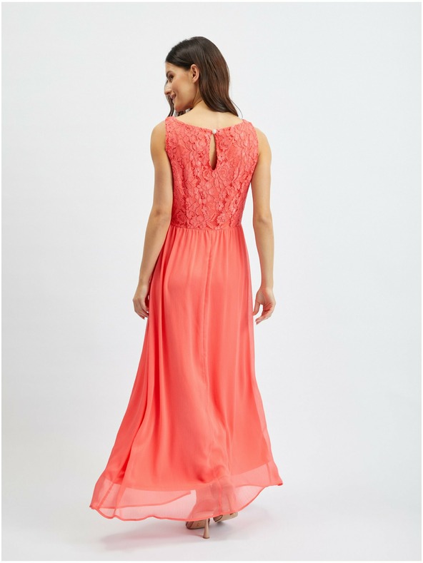 Orsay Розова дамска дантелена макси рокля ORSAY
