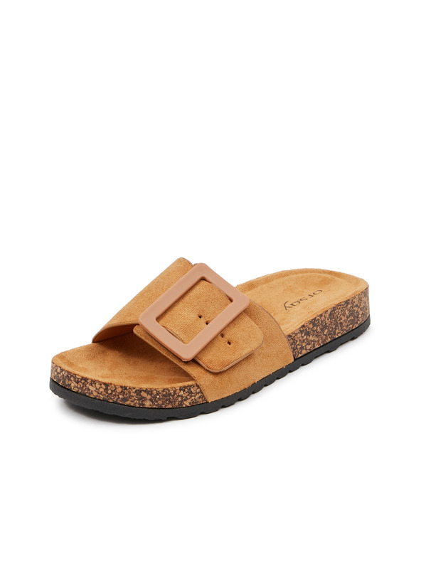 Orsay Кафяви дамски пантофи от велур ORSAY