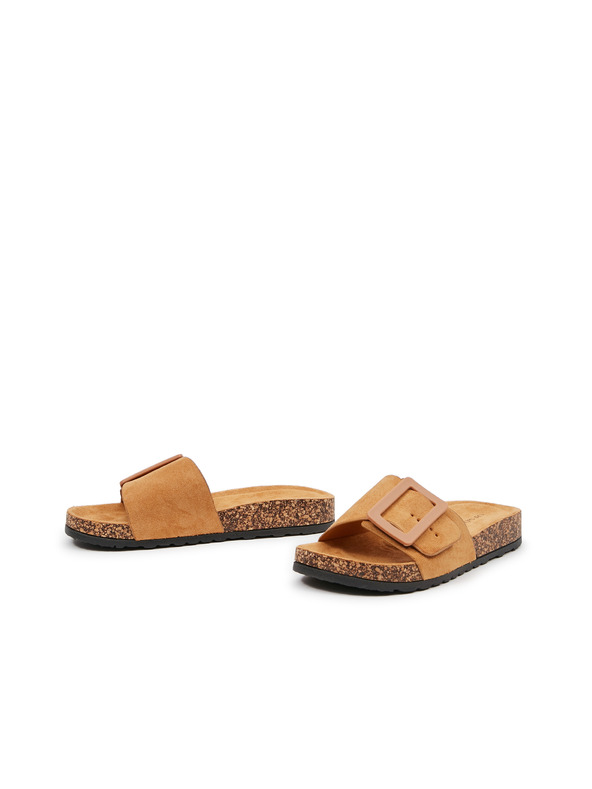 Orsay Кафяви дамски пантофи от велур ORSAY