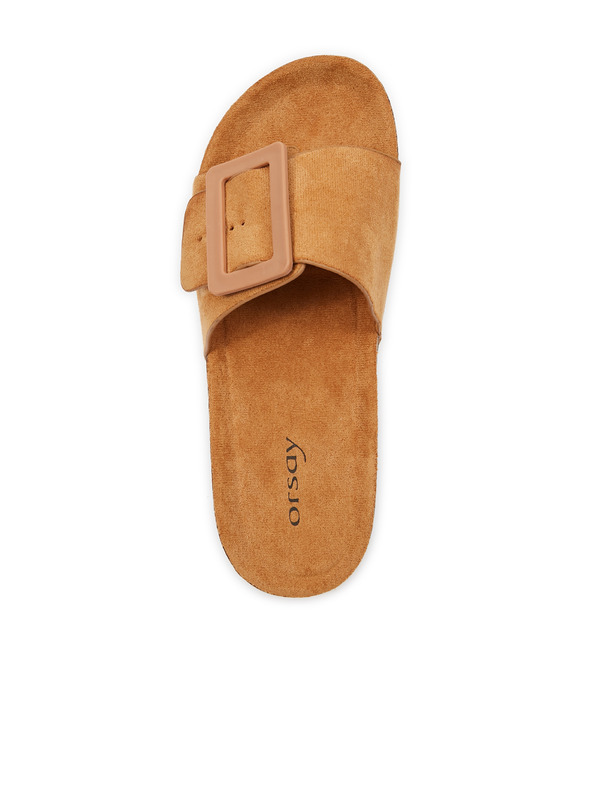 Orsay Кафяви дамски пантофи от велур ORSAY