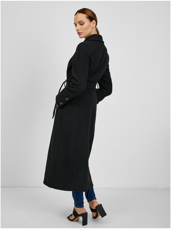Orsay Черно дамско зимно палто с примес на вълна ORSAY