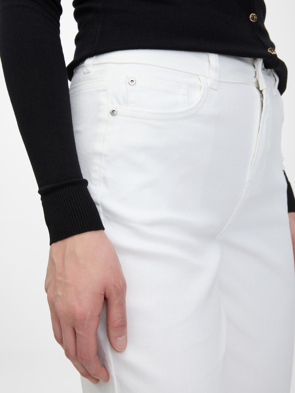 Orsay Бели дамски къси boyfriend дънки ORSAY