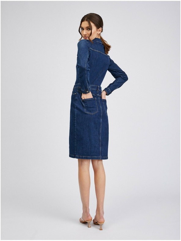 Orsay Тъмносиня дамска дънкова рокля ORSAY