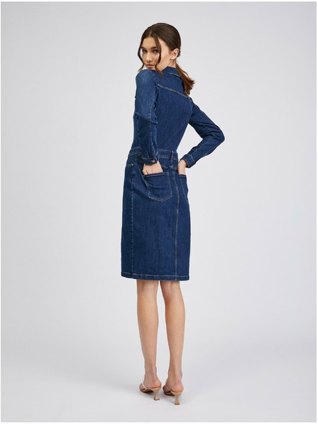 Orsay Тъмносиня дамска дънкова рокля ORSAY