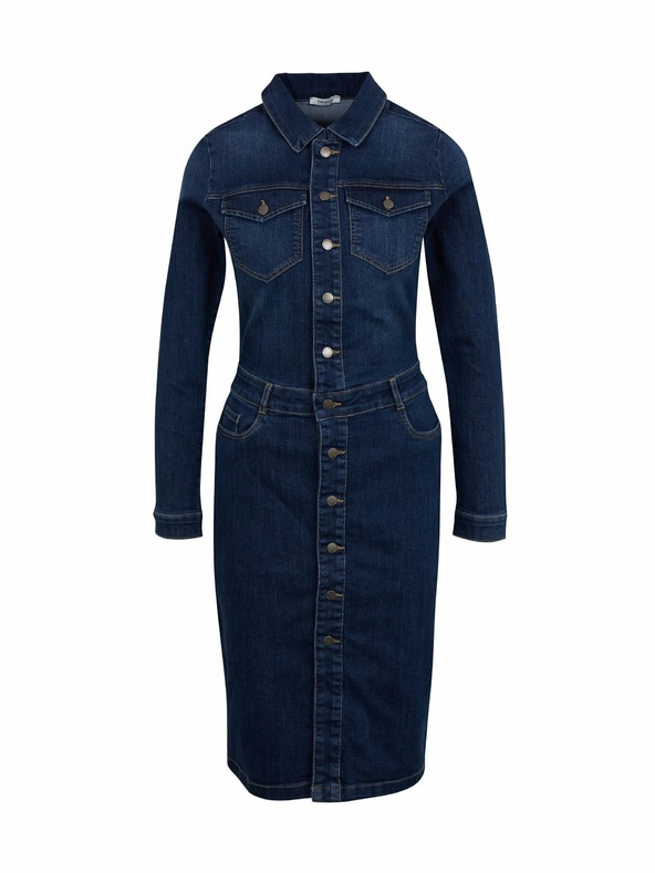 Orsay Тъмносиня дамска дънкова рокля ORSAY