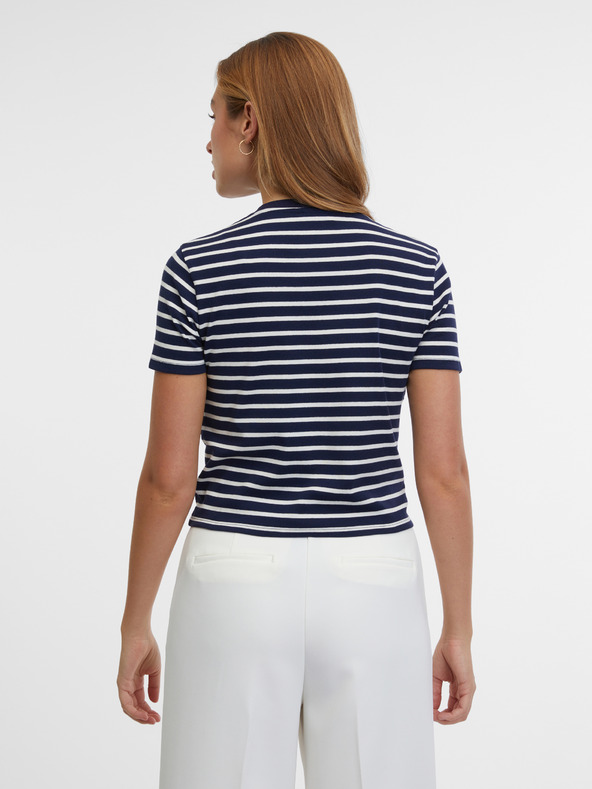 Orsay Тъмносиня дамска раирана тениска ORSAY