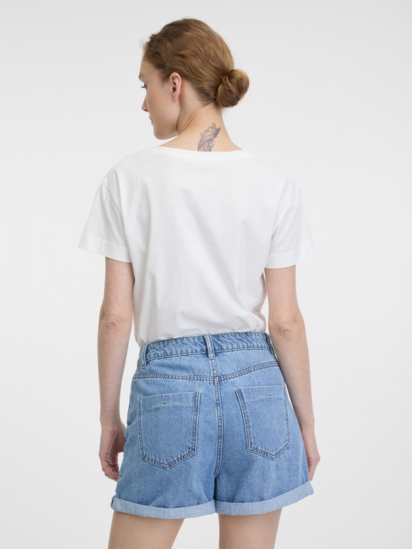 Orsay Бяла дамска тениска с къс ръкав ORSAY