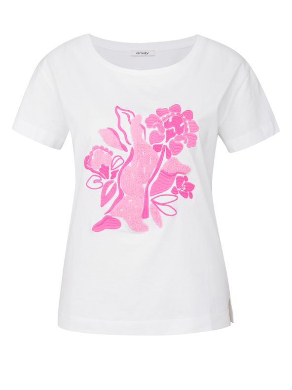 Orsay Бяла дамска тениска с къс ръкав ORSAY