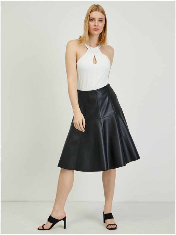 Orsay Черна дамска пола от изкуствена кожа ORSAY