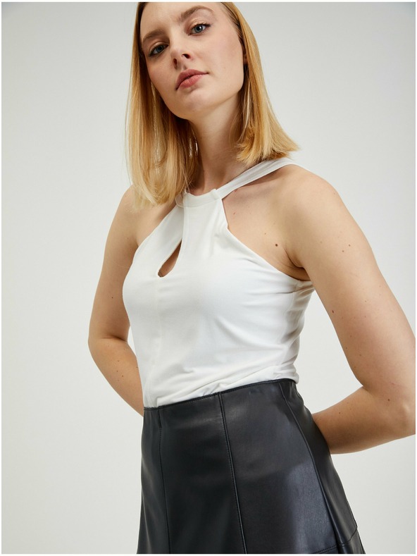 Orsay Черна дамска пола от изкуствена кожа ORSAY