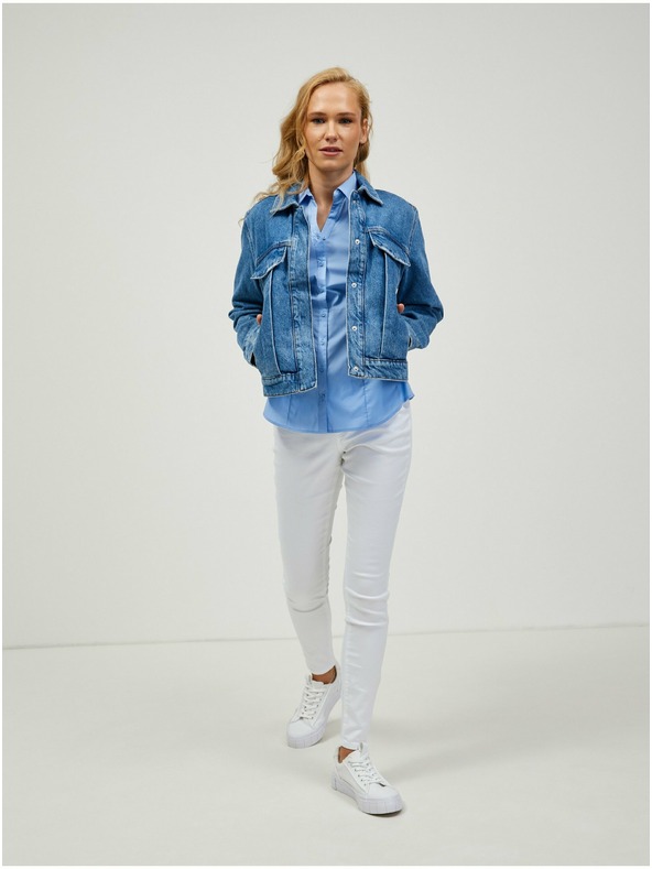 Orsay Светлосиня риза с къс ръкав ORSAY