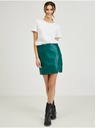 Orsay Зелена дамска пола от изкуствена кожа ORSAY