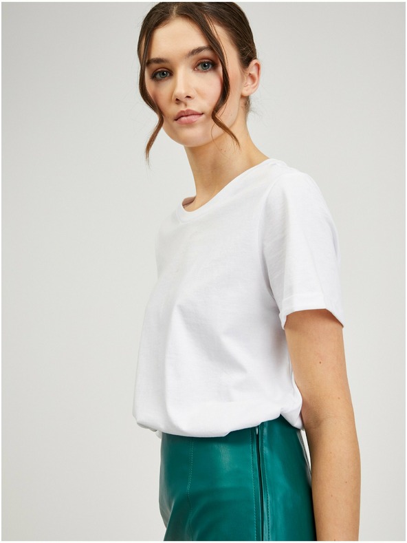 Orsay Зелена дамска пола от изкуствена кожа ORSAY