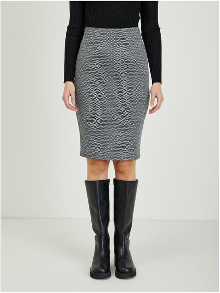 Orsay Черна дамска пола по тялото с десен ORSAY