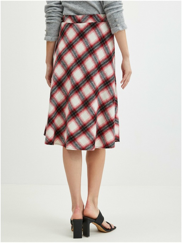 Orsay Червена дамска пола на каре ORSAY