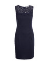 Orsay Тъмносиня дамска рокля по тялото с дантела ORSAY