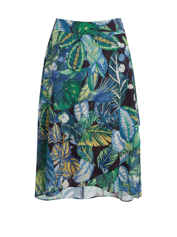 Orsay Черно-зелена дамска пола с десен ORSAY